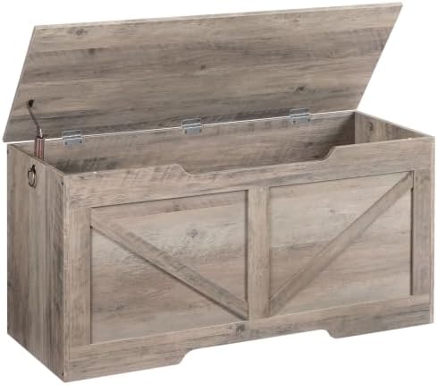 HOOBRO Storage Bench, 39.4” Retro Wooden Storage Chest by HOOBRO