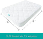 Zippered Mini Crib Mattress Protector Waterproof, 6-Sided Encasement - Image 5