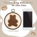Chunful Felted Bear Nursery Wall Decor Cute Wall Art - Image 2