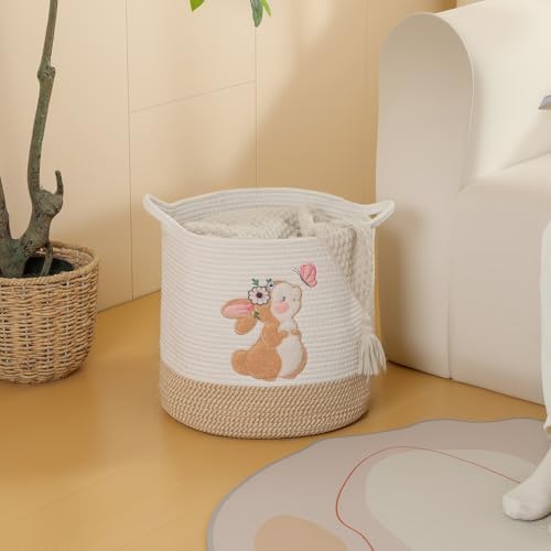 Toy Storage Baskets Woven Cotton Rope Storage Basket - Image 4