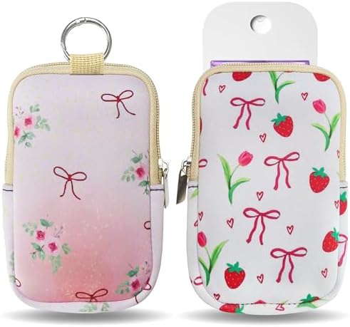 2PCS Hand Sanitizer Spray Case Hand Sanitizer Holder, Mini Zippered Pouch by Jusen