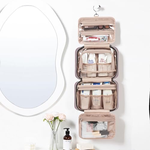 NISHEL Travel Toiletry Bag for women, Portable Hanging makeup Organizer - Image 2