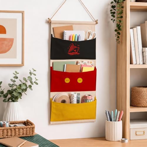 3-Pocket Hanging Wall Organizer, Cute Cruise Theme - Image 6