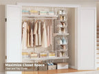 4" Extra Deeper Foldable Hanging Closet Organizer, Small Wire Cabinet Shelves - Image 7
