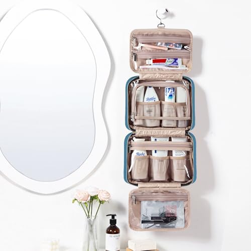 NISHEL Travel Toiletry Bag for women, Portable Hanging makeup Organizer - Image 2