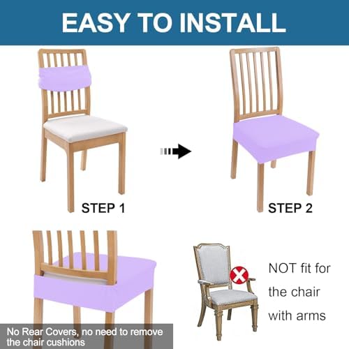 Smiry Waterproof Seat Covers for Dining Room Chairs - Image 5