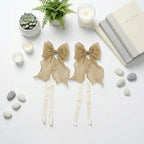 2 Pack French Lace Bow Curtain Tiebacks - Image 3