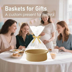 JMvicyroam Small Woven Basket, Empty Gift Basket, Jute/2 Pack - Image 4
