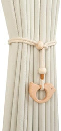 2 Pack Wooden Curtain Tiebacks by Unknown