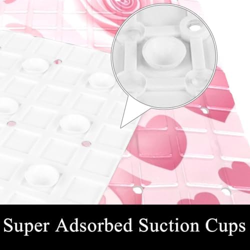 Bath Tub Shower Mat, Washable Bathtub Floor Mats, Suction Cups and Drain Holes - Image 3