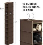 Simple Houseware 10 Shelves Closet Hanging Shoe Organizer - Image 3