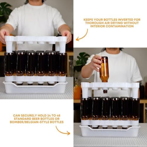 FastRack Complete Bottle Prep Kit | Stackable Beer Bottle Drying Racks - Image 5