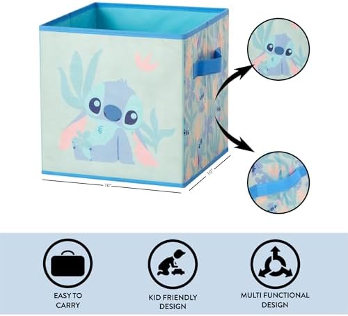 Stitch Storage Cubes Set of 2 Durable Fabric Bins - Image 3