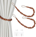 2 Pieces Curtain Tieback Wood Bead Curtain Tiebacks Curtain Holdbacks by OCIOLI