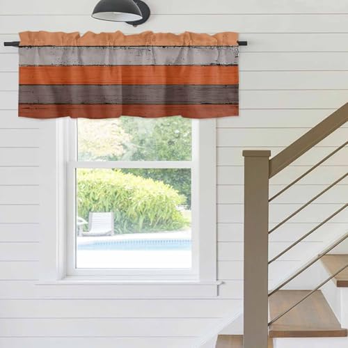 Farmhouse Kitchen Curtains Thanksgiving Fall Valances - Image 3