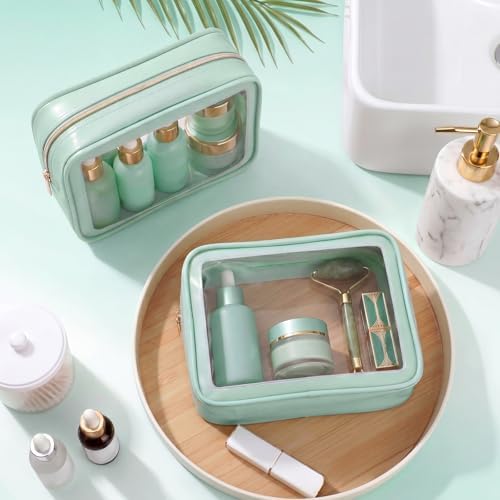 Hsei 6 Pcs Clear Makeup Bags Diaper Bag Organizer Travel Toiletry Bags - Image 4