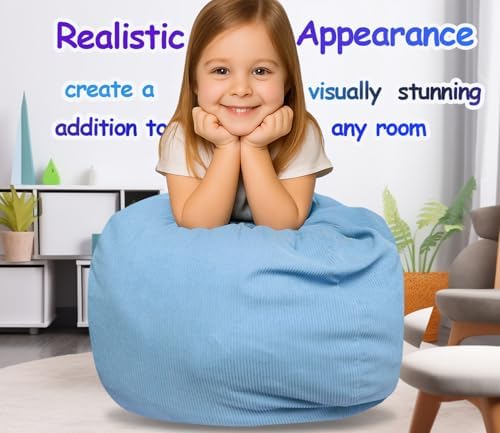 Stuffed Storage Bean Bag Keep Your Plush Toys More Organized Teens Children - Image 3