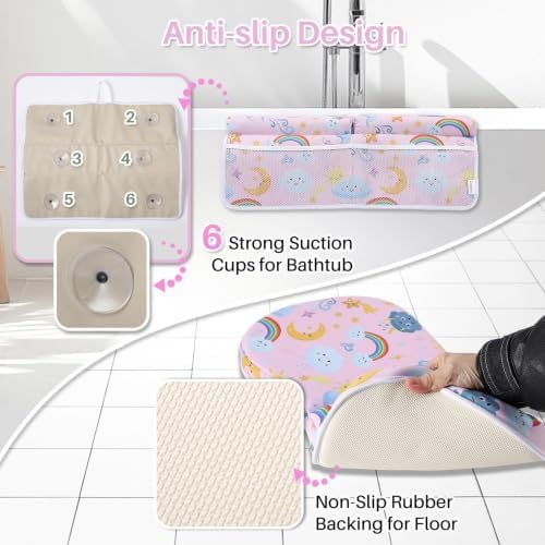Bath Kneeler and Elbow Rest Pad Set, 1.6'' Thick, Quickly Dry, Bathtub Kneeler - Image 5