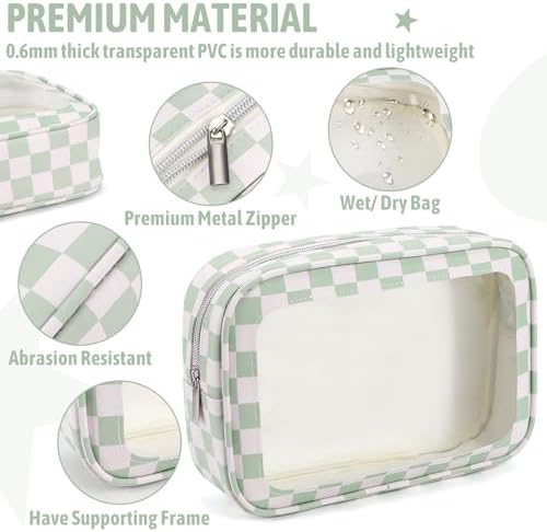 5PCS Diaper Bag Organizer Pouch Set, TSA Approved Toiletry Bag, Waterproof TPU - Image 4