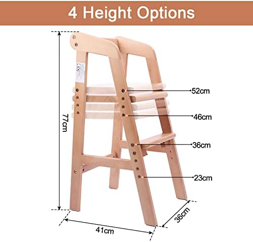 YOLEO High Chair Wooden for Toddlers Junior Childs, Sturdy Durable Dining - Image 4