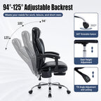 Executive Office Chair, 22.05" Wide Leather Ergonomic Office Chair - Image 4
