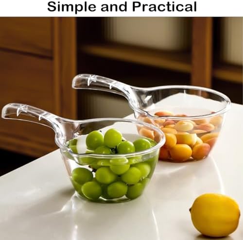 2-Pack Medium Transparent Plastic Water Ladle, Kitchen & Bathroom Scoop - Image 5