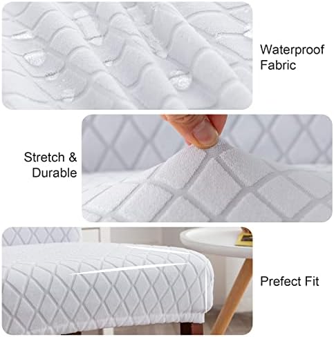Waterproof Dining Room Chair Covers Set of 6 Slipcovers - Image 3