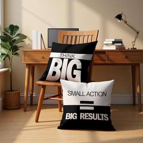 Motivational Throw Pillow Covers 18x18 Set of 2, Inspirational Gifts, - Image 4