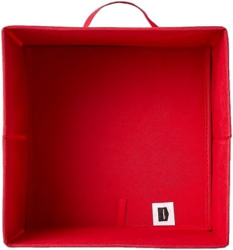 Amazon Basics Cube Organizer Storage Bins Handles, Collapsible Fabric, - Image 3