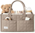 Baby Diaper Caddy Organizer, Portable Nursery Storage Basket by Lullawee