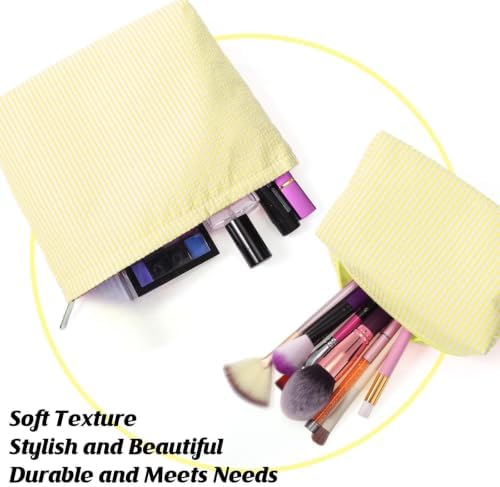 Huhumy 2 Pcs Makeup Bag Set for Women, Thin Stripe - Image 5