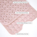 Extra Long Bathtub Mat Non Slip Bath Mat Pink 40"x16" Full Size - Image 4