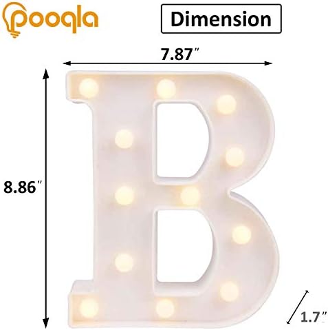 Pooqla LED Marquee Letter Lights Sign, Light Up Alphabet Letter - Image 4