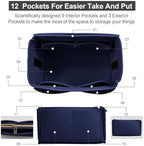 OMYSTYLE Purse Organizer Insert, Felt Tote Bag Organizer Insert - Image 3
