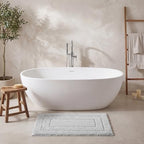 GRANNY SAYS Gray Bathroom Rug 20" x 30", Non-Slip Microfiber Bath Mat - Image 2
