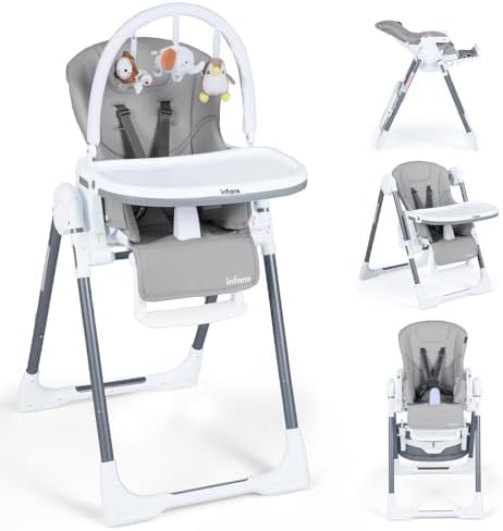 INFANS High Chair for Babies and Toddlers, Foldable Highchair by INFANS