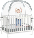 PandaEar Pop Up Crib Tent to Keep Baby from Climbing Out, Breathable Crib Net by PandaEar
