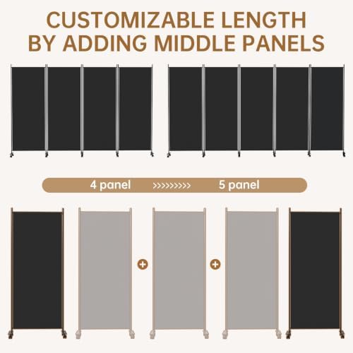 Room Divider 136'' Wide Folding Room Divider Panel - Image 7