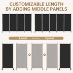 Room Divider 136'' Wide Folding Room Divider Panel - Image 7