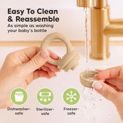 KeaBabies Baby Fruit Feeder 2pk, Silicone Baby Food Feeder - Image 6
