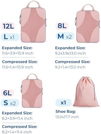 Bagsmart Compression Packing Cubes, Travel Bag Cruise Ship Essentials - Image 2