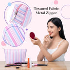 Huhumy 2 Pcs Makeup Bag Set for Women, Color Stripe - Image 4