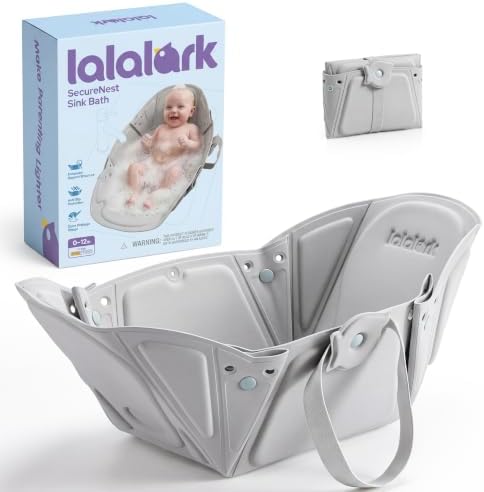 lalalark Foldable Baby Sink Bath, Infant Sink Bather by lalalark