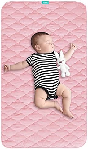 Waterproof Crib Mattress Protector, Non-Slip Quilted Pad by Bilobanbabybedding