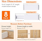 Lifewit 4" High Upgrade Drawer Divider, Adjustable Drawer Organizer Clothes - Image 2