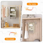 Hanging Closet Organizer 3-Shelf, Oxford Fabric Wardrobe Storage - Image 5
