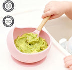 Ginbear Suction Baby Bowl Silicone Bib Spoon Set 6 M+ - Image 3