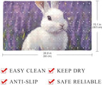 Shower Mat Non Slip 26.8 x 15.1 Inches, Rabbit Flowers Bathtub Mat Shower Stall - Image 4
