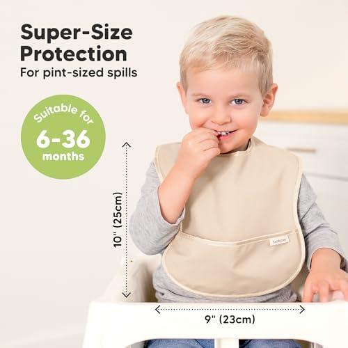 KeaBabies 3-Pack Waterproof Baby Bibs - Image 3