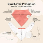 8pk Organic Baby Bandana Bibs for Drooling Teething - Image 3